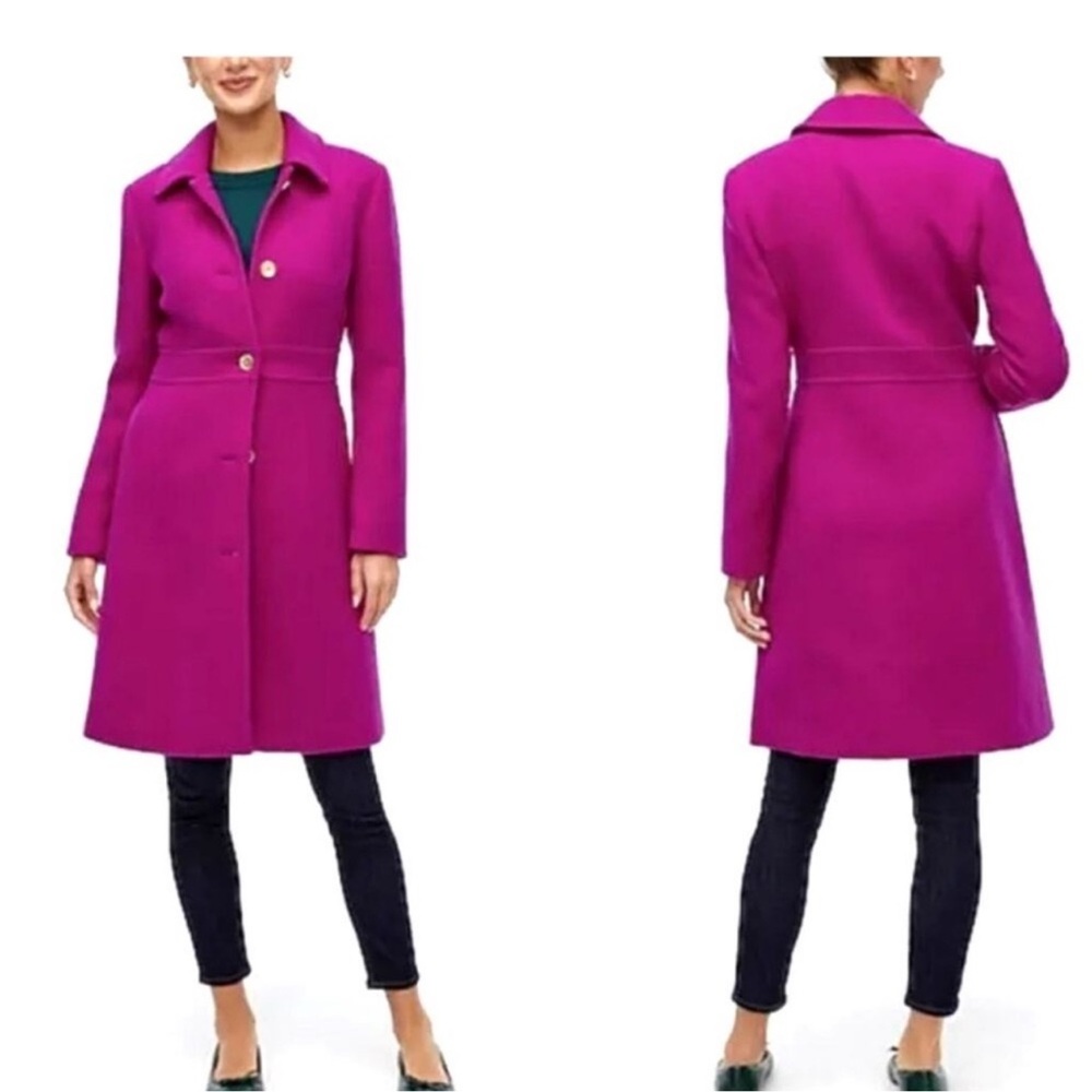 J. Crew Vibrant Magenta Lady Day Coat